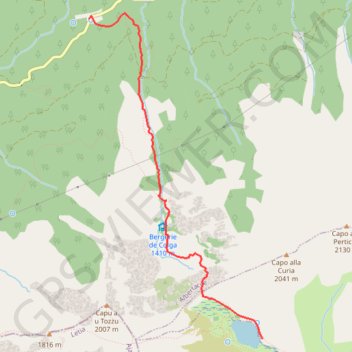 Trace GPS Le lac de Nino, itinéraire, parcours