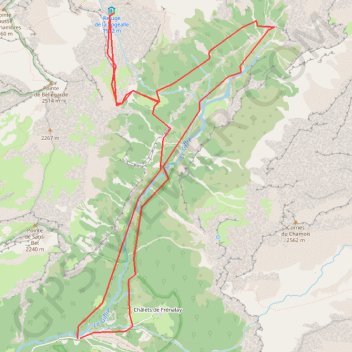 Trace GPS Vallée du Giffre, Cirque du Fer-à-Cheval, le Bout du monde, itinéraire, parcours