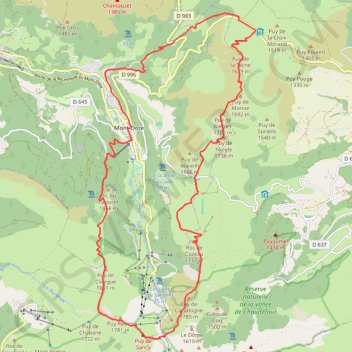 Trace GPS Tour Du Mont Dore, itinéraire, parcours