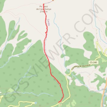 Trace GPS Pic Casamanya, itinéraire, parcours