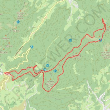 Trace GPS Val d'Argent - Le Tour du Brézouard, itinéraire, parcours