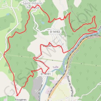 Trace GPS Des vergers aux berges de la Corrèze - Saint-Hilaire-Peyroux - Pays de Tulle, itinéraire, parcours