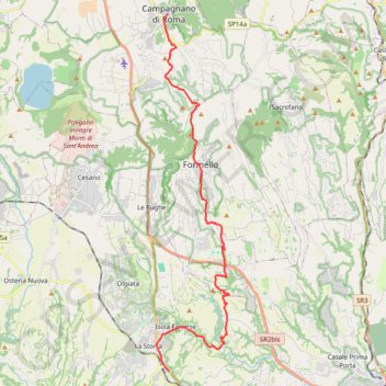 Trace GPS De Campagnano à La Storta, itinéraire, parcours
