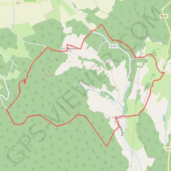 Trace GPS Le Val Saint Eloi-La Rochotte, itinéraire, parcours