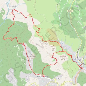 Trace GPS Paillons et dalles de Berre, itinéraire, parcours