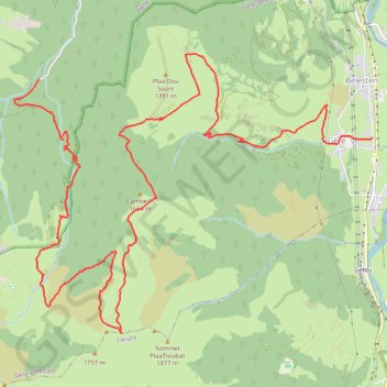 Trace GPS Pic de Gerbe, itinéraire, parcours