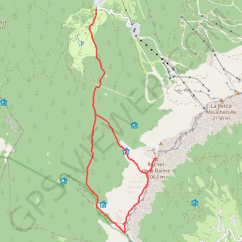 Trace GPS Les Rochers de la Balme, itinéraire, parcours