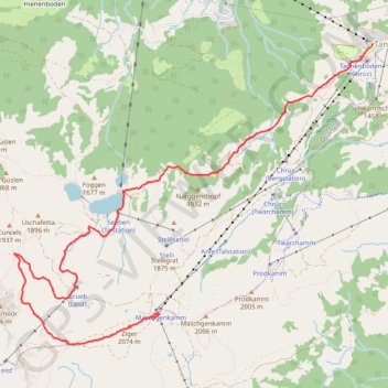 Trace GPS Flumserberg, itinéraire, parcours