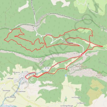 Trace GPS L'Echelette autour du Saoü, itinéraire, parcours