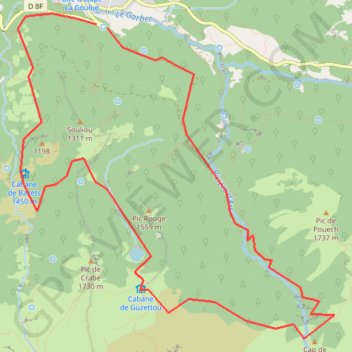 Trace GPS Cascade ars, itinéraire, parcours