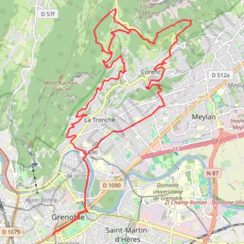 Trace GPS Col de Vence, itinéraire, parcours
