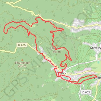 Trace GPS Andlau, Spesbourg, itinéraire, parcours