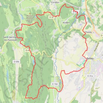 Trace GPS Trail du Bugey, itinéraire, parcours