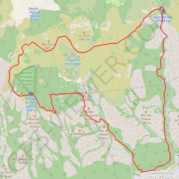 Trace GPS Entre Colombière et Héric, itinéraire, parcours