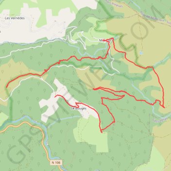 Trace GPS Cans et Cévennes Randonnée, itinéraire, parcours