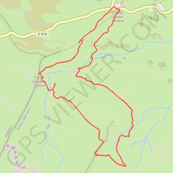 Trace GPS Crête de Pourgue (Val d'Azun) - Arrens-Marsous, itinéraire, parcours