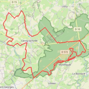 Trace GPS En Forêt de Balleroy, itinéraire, parcours