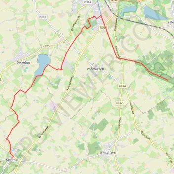Trace GPS StreekGR_Heuvelland_1-1_Kemmel-Palingbeek, itinéraire, parcours