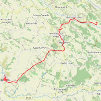 Trace GPS Tour de France -Belpech, itinéraire, parcours