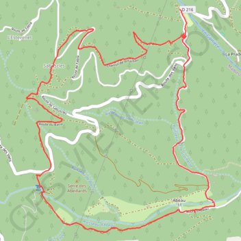 Trace GPS Rando entre Abeau et Gournier, itinéraire, parcours
