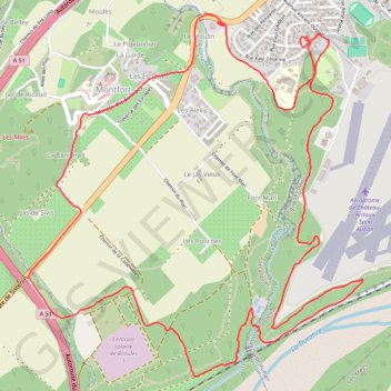 Trace GPS De Saint-Auban à Montfort, itinéraire, parcours