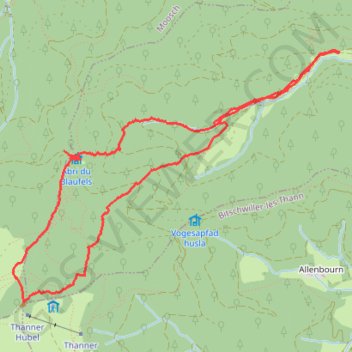 Trace GPS Thanner Hubel, itinéraire, parcours