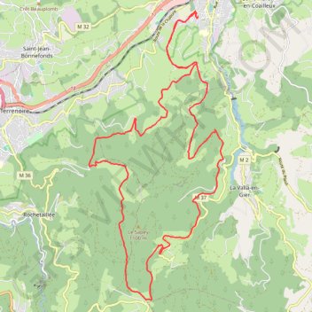 Trace GPS Izieux-Le Plateau de la Barbanche, itinéraire, parcours