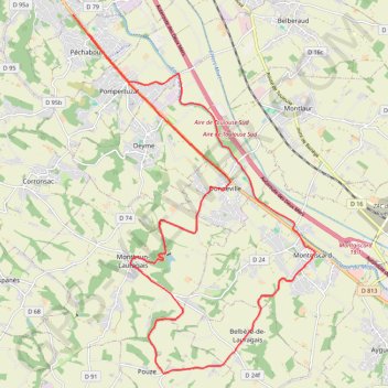 Trace GPS Cotes de Donneville, itinéraire, parcours