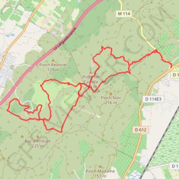 Trace GPS La Gardiole, itinéraire, parcours