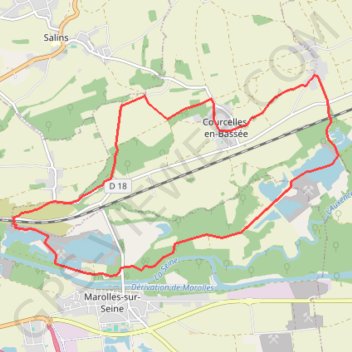 Trace GPS Contrefort de la Seine, itinéraire, parcours