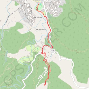 Trace GPS Maureillas-le Vallon de Marie, itinéraire, parcours