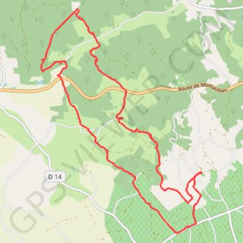 Trace GPS Autour de Saint-Salvy de Coutens, itinéraire, parcours