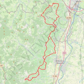 Trace GPS Les Crûs du Beaujolais, itinéraire, parcours