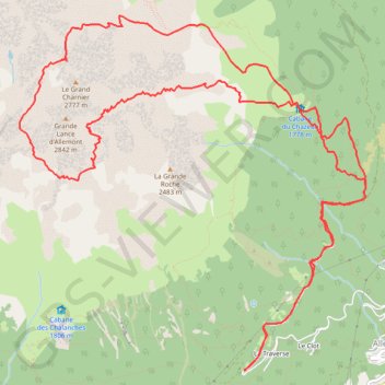 Trace GPS Grande Lance d Allemont - Tour horaire (Belledonne), itinéraire, parcours