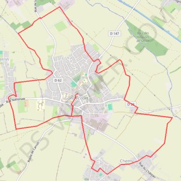 Trace GPS Circuit des onze clochers Gondecourt, itinéraire, parcours
