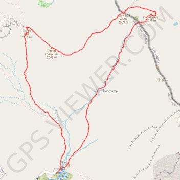 Trace GPS Les crêtes de la Tête de Charousse, Dent du Velan, itinéraire, parcours