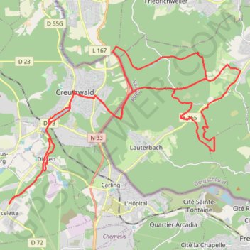 Trace GPS À la découverte du Warndt, itinéraire, parcours