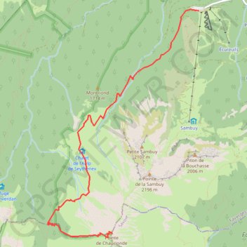 Trace GPS Bauges - pointe de Chaurionde, itinéraire, parcours
