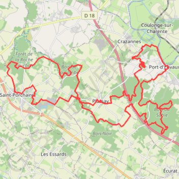 Trace GPS Saint-Porchaire, itinéraire, parcours