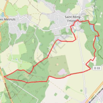 Trace GPS Saint-Rémy-L'Honoré, itinéraire, parcours