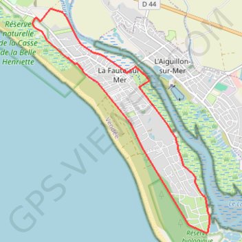 Trace GPS Le littoral Fautais - La Faute-sur-Mer, itinéraire, parcours