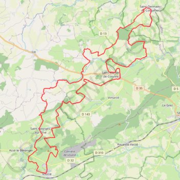 Trace GPS Entre petits bois et villages - Voutré, itinéraire, parcours