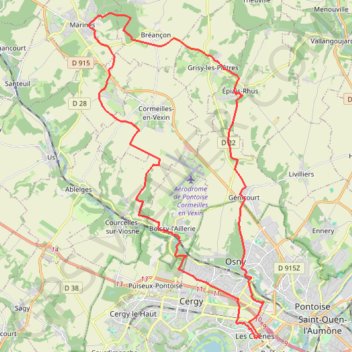 Trace GPS Marines par Artimont, itinéraire, parcours