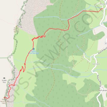 Trace GPS Pas de Serre-Brion, itinéraire, parcours
