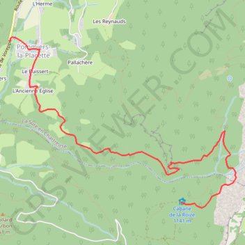 Trace GPS Abri forestier de la Roize, itinéraire, parcours