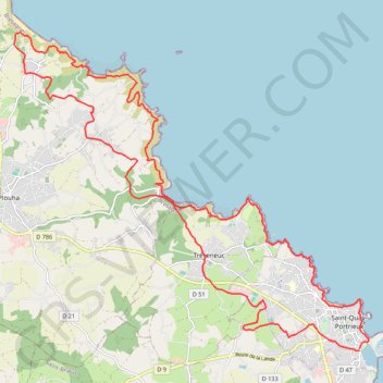Trace GPS Saint-Quay-Portrieux, itinéraire, parcours