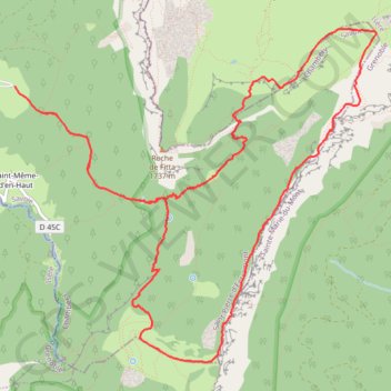 Trace GPS Les crêtes, du Col de l'Alpe jusqu'au Fourneau, itinéraire, parcours