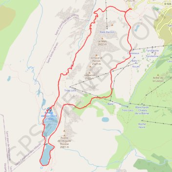 Trace GPS Col N des Lacs, itinéraire, parcours