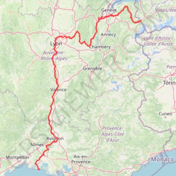 Trace GPS 46.14034,7.1285704 - Saintes-Maries-de-la-Mer (13460), Bouches-du-Rhône, Provence-Alpes-Côte d'Azur, France, itinéraire, parcours