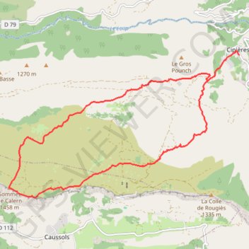 Trace GPS Le Sommet de Calern, itinéraire, parcours